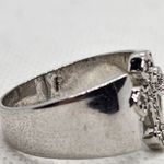 Premier Designs Devotion Silver Tone Crystal Cross Ring Photo 7