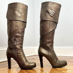 via spiga Y2K Bronze Leather Knee High Boots Photo 0