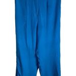 WinterSilks Womens 100% Silk Wide Leg Turquoise Blue Pant Size Petite Large Photo 0