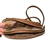 Anne Klein Tan Cork Triple Compartment Crossbody Purse Photo 7