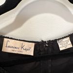 Laurence Kazar 1980s Lawrence Kazar New York Black Silk Beaded Evening Gown 3X Photo 11