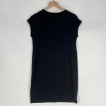 Eileen Fisher Classic Black V-Neck Cap Sleeve T-Shirt Dress Size S Petite Photo 5