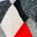 Vintage spirit checked diamond pattern sleeveless sweater vest shirt medium Red Photo 2