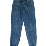 Forever 21 • Distressed Dark Wash Jogger Style High Rise Jeans Size 24 Photo 0