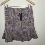 Context Lined Lavender Tweed Flirty Hem Skirt Purple Size 2 Photo 3