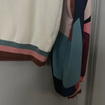 Faye Contrast Geometric Print Sleeve Sweater Size L Photo 1