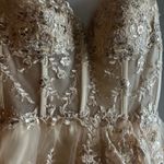 Windsor Cream Homecoming Dress  Gold sparkly sequin  Photo 3