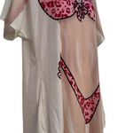 NWT women’s bikini print funny swimwear shirt size S White Photo 1