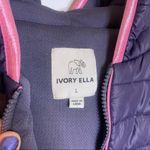 Ivory Ella  Purple Ivory Sherpa hooded pullover L Purple and Cream 741 Photo 7