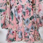 BELLEVUE THE LABEL Hummingbird Floral Mini Dress in Dusty Blush Size Small NWT Pink Photo 4