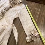 Samuel Dong tafetta Belted Ruffle Formal bubble coat Fancy Coat Jacket dress M Gold Size M Photo 2