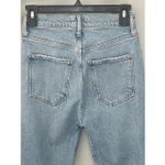 AGOLDE high waisted button fly raw hem jeans Size 24 Photo 4