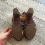 Madden Girl Mixxx Mob Wife Size 10 Strappy Wood High Heels Photo 4