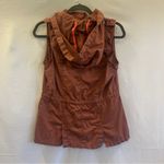 Ci Sono  Sleeveless Vest Mauve Womens Size Small Utility Autum Zip Button Hooded Photo 1