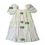 Maeve  White Eyelet Puff Sleeve Square Neck A-Line Dress Casual Boho Festival M Photo 1