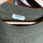 Zenana HIGH-LOW HEM DROP SHOULDER SWEATER OLIVE GREEN SIZE 1X OVERSIZED Photo 2