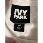 Ivy Park  White Cropped T-Shirt Black Chenille Logo Medium Photo 7