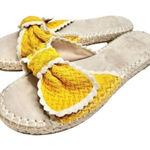 Bandolino  Sandals Womens‎ Size 7.5 Espadrille Yellow Slip On Braylin Flats Photo 0