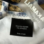 Norma Kamali  X Underwire Bikini Top Blue White Chevron Strappy Outdoor Beach XXS Photo 8