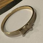 Kate Spade  Signed Bangle Bracelet Bow Tie Creamy White / Gold Tone - 7 3/4 Inch Photo 9
