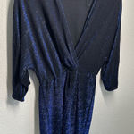 ZARA  Shimmering Blue Midi Dress Size M Photo 0