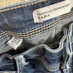 ZARA  Trafaluc distressed high rise stretch skinny jeans dark wash denim sz 26/4 Photo 3