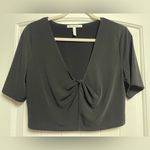 BCBGeneration  Black V-Neck Crop Top Photo 1