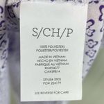 CAbi  Priscilla Top #5905 Women's Size Small White Purple Floral Print Business Photo 5