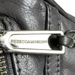 Rebecca Minkoff Dark Gray Leather Mini M.A.C. Convertible Crossbody Bag Silver C Photo 5
