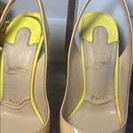 Christian Louboutin  Yellow and Cream High-Heels Photo 2