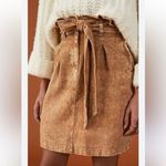 Anthropologie pilcro Women’s Size 12 linen blend Mini paper Skirt tie waist Photo 2