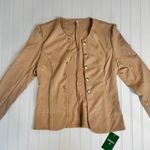 Halara  NWT tan long sleeve decorative slim work jacket size medium F17 Photo 1