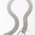 Urban Outfitters Glittery Sparkle Silver Zoe Statement Rhinestone Belt Photo 3