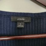 J.Crew  Top Long Sleeve Ribbed V-Neck Navy Blue Buttons Casual Neutral Lounge Photo 5