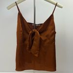 Abercrombie & Fitch Abercrombie & Fitch Satin Tie-Front Camisole Brown Womens Size Large Y2K *FLAWS Photo 2