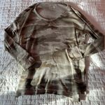 American Eagle Camo Waffle Knit V-Neck Oversized Top Size XS Photo 0