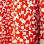 Marc Jacobs Marc by Ruffle Collar Cotton Silk Red Cream Floral Print Blouse Sz S Photo 7