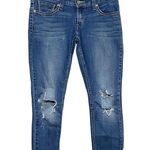 Levi's 524 Too Superlow Jeans Womens 27 Stretch Ripped Distressed Trashed Grunge Photo 0