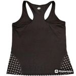 Nordic Track Womens Tank Top Shirt Workout Athletic Built In Bra Houndstooth Black Size L Photo 2