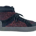 Ash Womens Ninja Sock Trainers Cashmere Tweed Knit Red Black Suede Trim Size 40 Photo 0