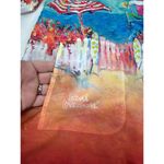 Leoma Lovegrove Beach Scene Tunic Top Small Vibrant Colors Florida Girl Red Photo 1