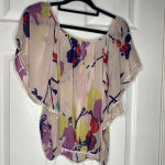 Yumi Kim  100% Silk Floral Flutter Sleeve Top Size‎ Small Photo 2
