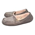 UGG  Ansley Suede Shearling Moccasin Slippers Gray Women’s Size 9 Photo 1