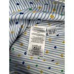 Brooks Brothers  Womens Striped Funfetti Tie Neck Button Down Blouse Size 14 Photo 9