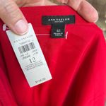 Ann Taylor  Women's Red One Shoulder Side Pleated Cocktail Dress Size 12. NEW Photo 6