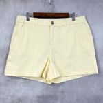Maison Jules Women Chino Shorts Size 12 Butter Yellow Preppy Country Club Summer Photo 0