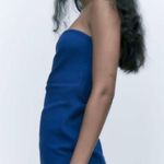 ZARA blue Denim Strapless Bodycon Mini Dress Photo 7