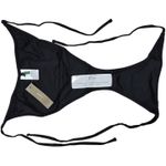 J.Crew  Ribbed curved-waist cheeky string bikini bottom in Black M‎ NWT Photo 6