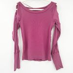 Free People We the Free Womens Y2K Daisy Chain Braided Sleeve Cuff Knit Top S Photo 2