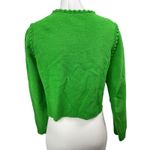 J.Crew Odette Green Button Long Sleeve Pockets Crop Cardigan Sweater Jacket Sz S Photo 1